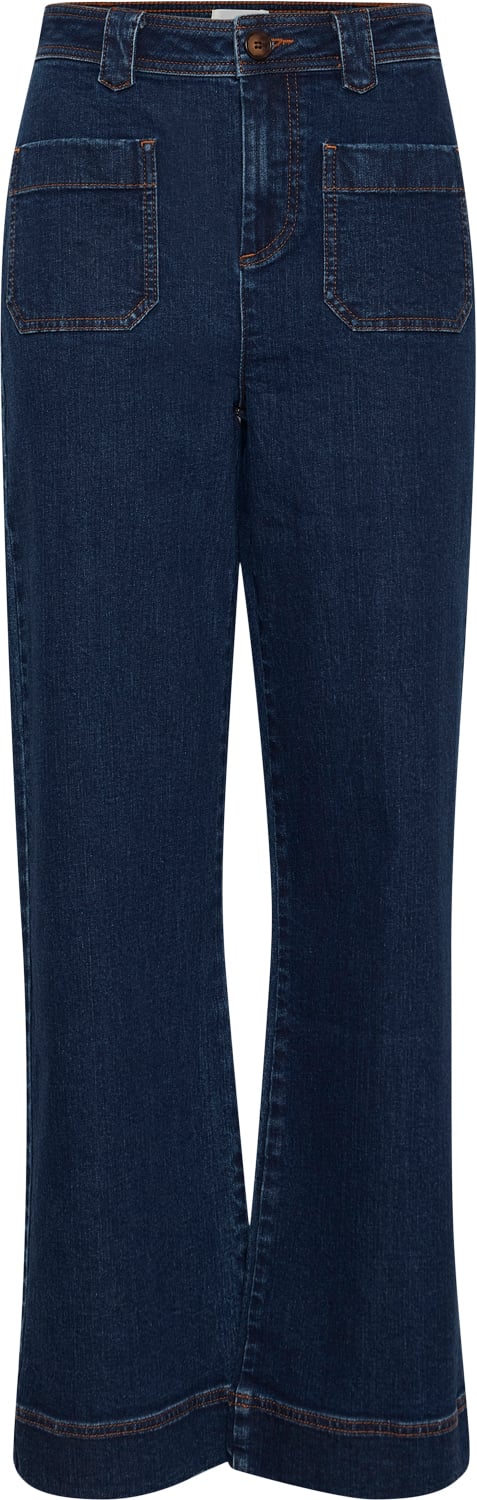 Se Atelier Rêve Ireloi PA Kvinde Dark Blue, Denim Flared Jeans Regular Fit Str 44 - hos Magasin ved Magasin