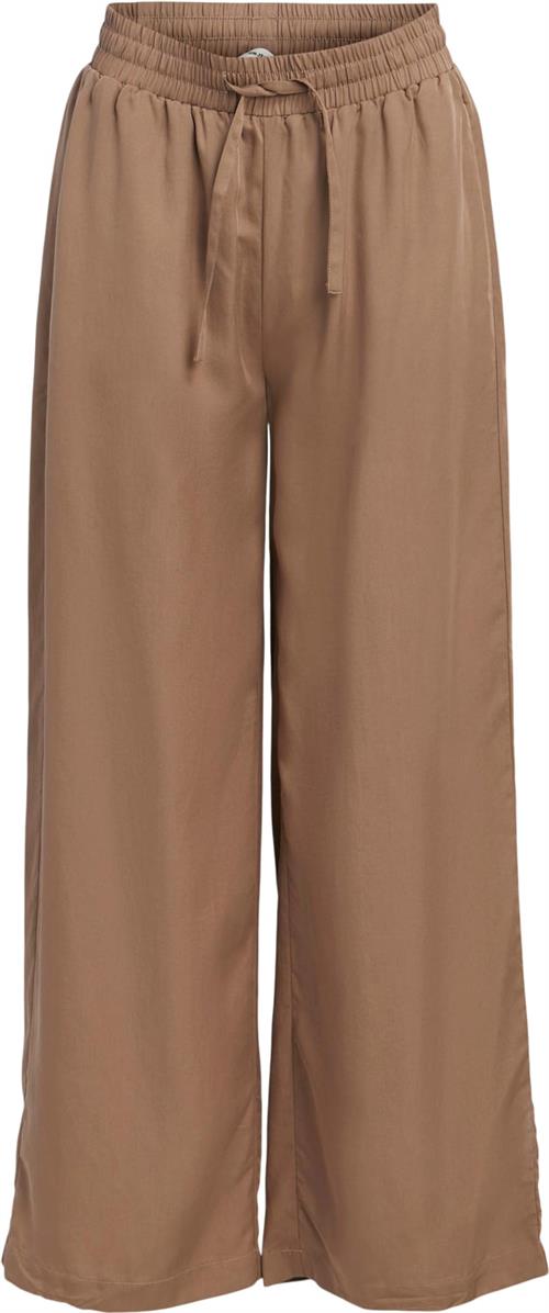 Object Objtilda Talula Long Pant Noos Kvinde Fossil Bukser Med Brede Ben Str 34 - hos Magasin