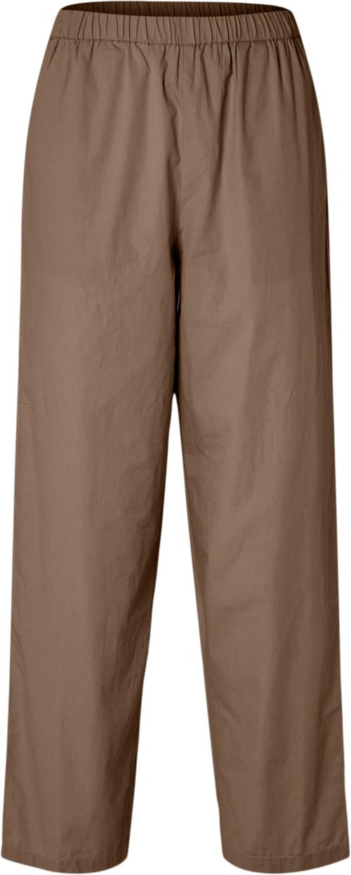 Selected Femme Slfblair HW Pant B Kvinde Coca Mocha Bukser Med Lige Ben Regular Fit Str 38 - hos Magasin