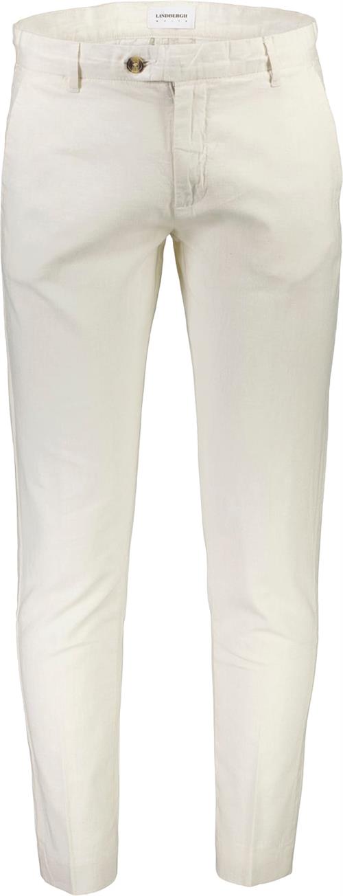 Lindbergh Linen Club Pants Mand Hvid Chinos Str L - Bomuld hos Magasin