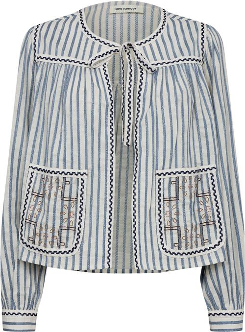 Sofie Schnoor Shirt Kvinde Federal Blue Langærmede Bluser Str 42 - hos Magasin