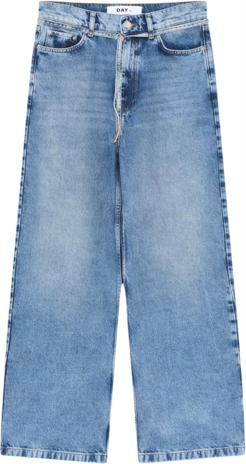 DAY Birger et Mikkelsen Elijah Blue Soft Denim Kvinde Light Blue Wide Jeans Str 40 Denim - hos Magasin