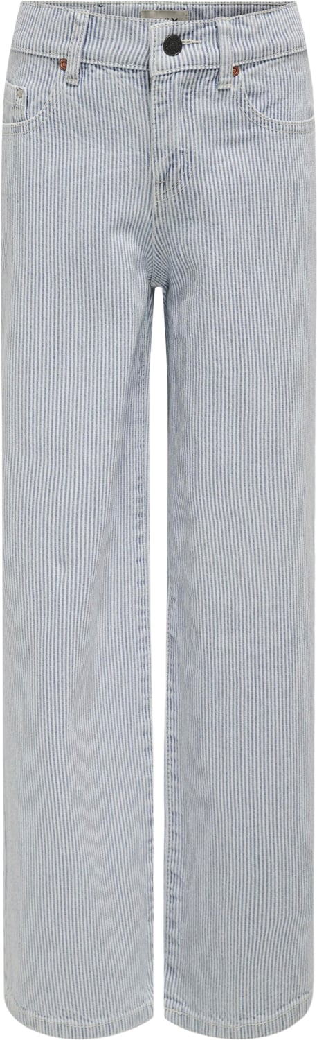 ONLY Koghope Wide Pant PNT Str 128 - Light Blue Denim Jeans hos Magasin