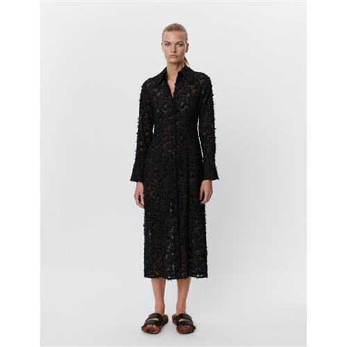 DAY Birger et Mikkelsen Joe Delicate Texture Kvinde Black Maxi Kjoler Str 42 - hos Magasin