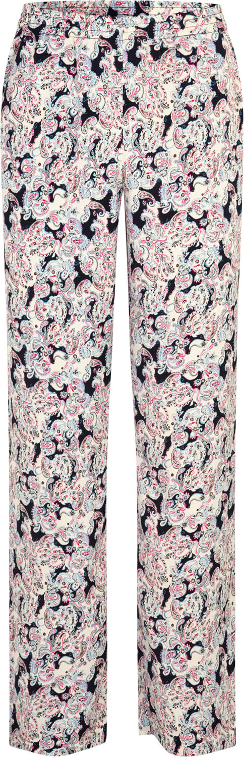 Rosemunde Recycled Polyester Trousers Kvinde Boho Paisley Print Bukser Med Lige Ben Str 40 Polyester - hos Magasin