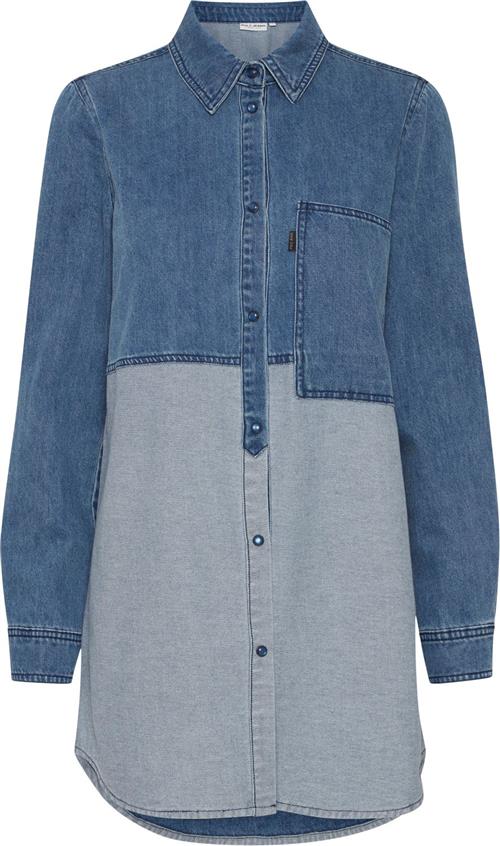 Se PULZ Jeans Pzsylvie Shirt Kvinde Medium Blue Denim Denimskjorter Str S - Denim hos Magasin ved Magasin