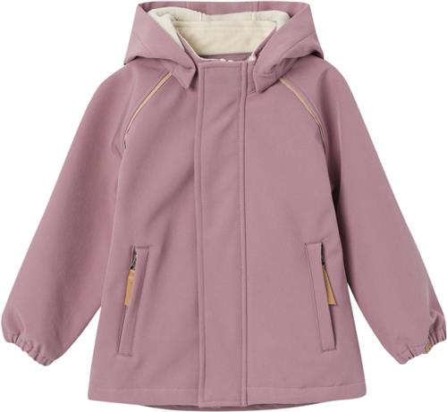 Lil' Atelier Nmflaalfa Softshell Jacket FO Solid Str 98 - Nostalgia Rose Softshell Jakker hos Magasin