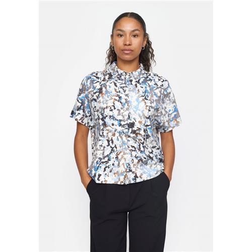 Se Soft Rebels Srmela Freedom SS Shirt Kvinde Blurred Flower Regatta Kortærmede Skjorter Str XL - hos Magasin ved Magasin