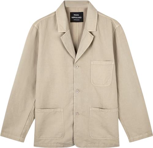 Se Mads Nørgaard - Copenhagen Cotton Lin Twill August Blazer Mand Sand Blazere Str 48 - hos Magasin ved Magasin