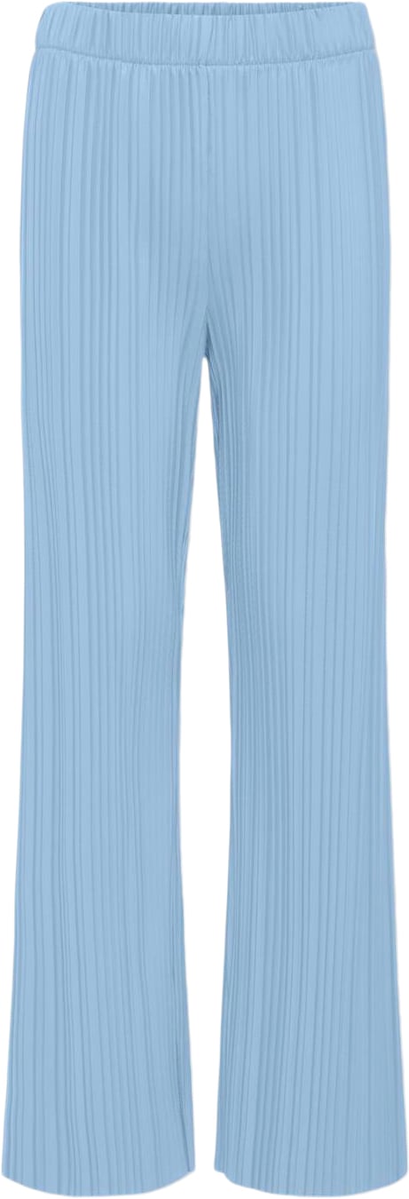 ONLY Kogdella Cruisy Plisse Pant WVN Str 128 - Clear Sky Bukser Denim hos Magasin