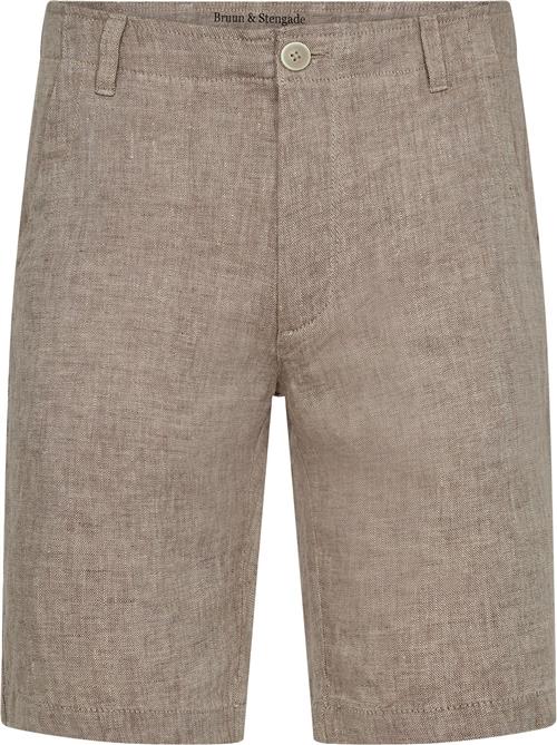 Bruun & Stengade BS Abel Regular Fit Shorts Mand Brun Chino Shorts Str 29 - hos Magasin