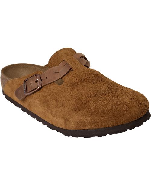 Birkenstock Boston Leve Braided Mink Kvinde Brown Slip-ins Str 42 - Læder hos Magasin