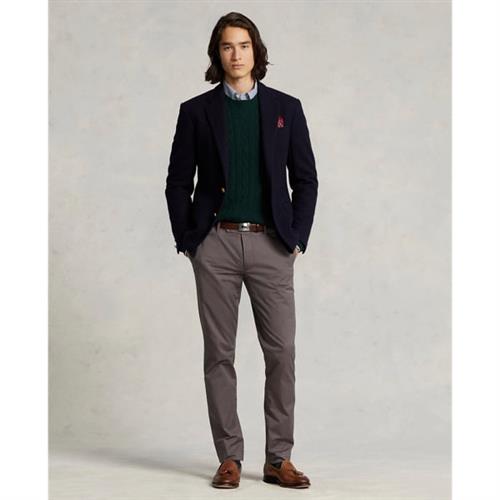 Se Polo Ralph Lauren Stretch Slim Fit Chino Pant Mand Norfolk Grey Chinos Slim Fit Str 33/32 - hos Magasin ved Magasin