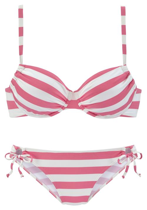 Se VENICE BEACH Bikini  pink / hvid ved About You