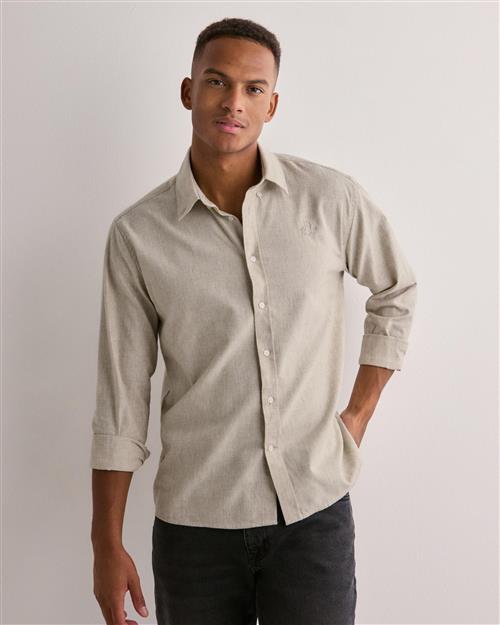 Ciszere Mika brushed flannel shirt Flanellskjorter Beige