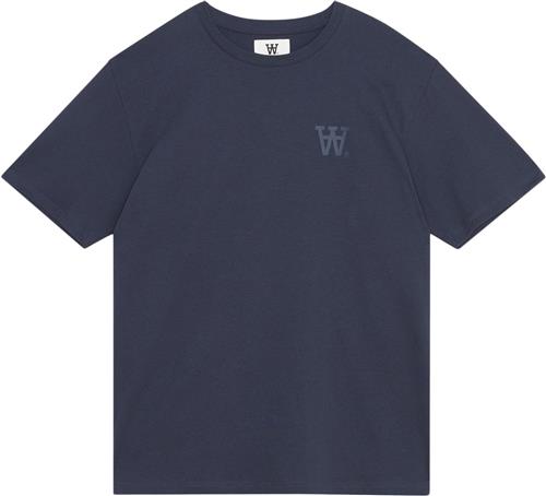 Wood Wood Wwace AA Chest Print Tshirt Mand Dark Navy Kortærmede T-shirts Str XL - hos Magasin