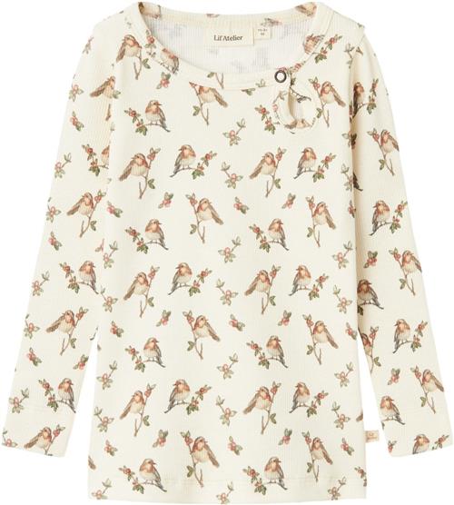 Lil' Atelier Nmfgavo ELI LS Slim TOP LIL Str 92 - Turtledove Toppe hos Magasin