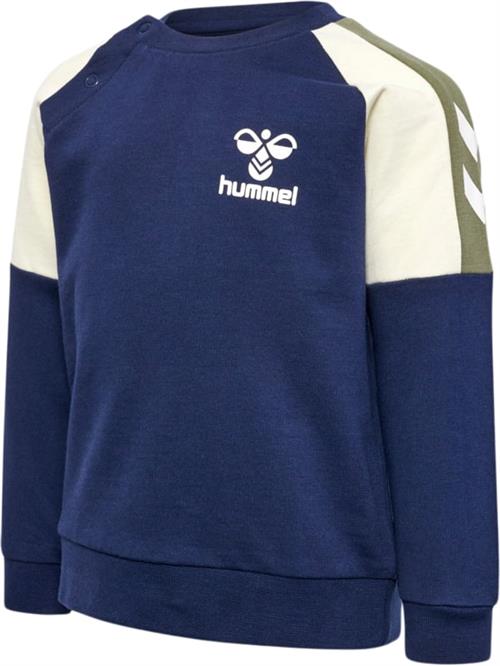 Hummel Hmlherman Sweatshirt Str 4 år / 104 cm - Blå Sweatshirts hos Magasin