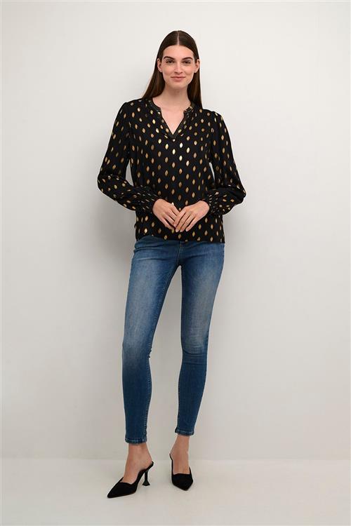 Culture Cudittemarie Giselle Blouse Kvinde Black Langærmede Bluser Str L - hos Magasin