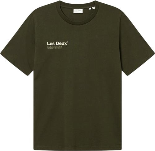 Les Deux Brody Tshirt 2.0 Mand Army Kortærmede T-shirts Regular Fit Str XXL - Bomuld hos Magasin