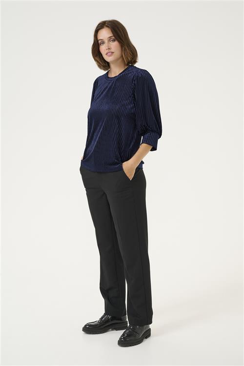 Se Kaffe Kacaca Blouse Kvinde Midnight Marine Cc Langærmede Bluser Str L - hos Magasin ved Magasin