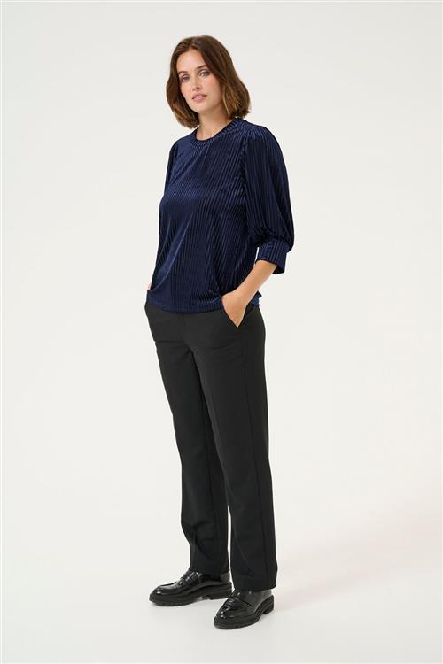 Se Kaffe Kacaca Blouse Kvinde Midnight Marine Cc Langærmede Bluser Str XL - hos Magasin ved Magasin