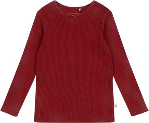 Se Konges Sløjd Minnie Blouse Gots Str 5-6Y - Red Dahlia Bluser Bomuld hos Magasin ved Magasin