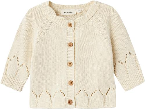 Lil' Atelier Nbframla LS Knit Card LIL Str 68 - Turtledove Strik hos Magasin