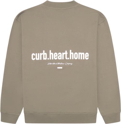 Se Woodbird Wbcope Home Crew Mand Dark Beige Sweatshirts Str XL - hos Magasin ved Magasin