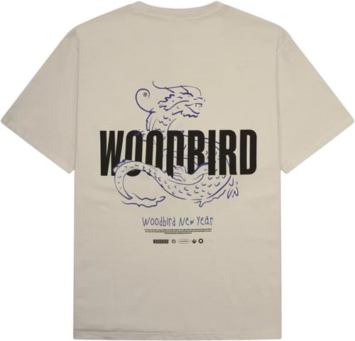 Se Woodbird Wbbaine Dragon Tee Mand Dark Beige Kortærmede T-shirts Str S - hos Magasin ved Magasin