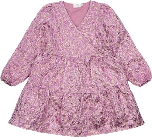 The New Tnmarla L_S Dress Str 122-128 cm/7-8 år - Crushed Berry Kjoler hos Magasin