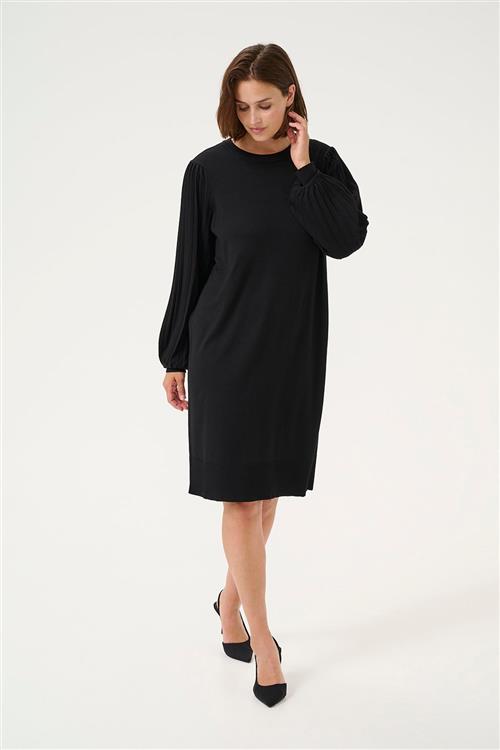 Se Kaffe Kalone Knit Dress Kvinde Black Deep Langærmede Bluser Str S - hos Magasin ved Magasin