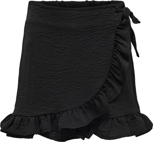 ONLY Kogmette Wrap Skort WVN Noos Str 152 - Sort Nederdele hos Magasin