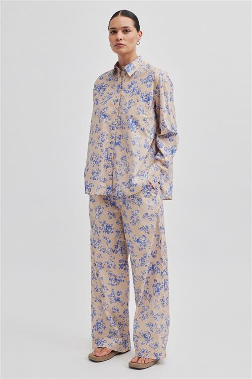 Second Female Tinne Trousers Kvinde Ultramarine Bukser Med Brede Ben Str S - Bomuld hos Magasin