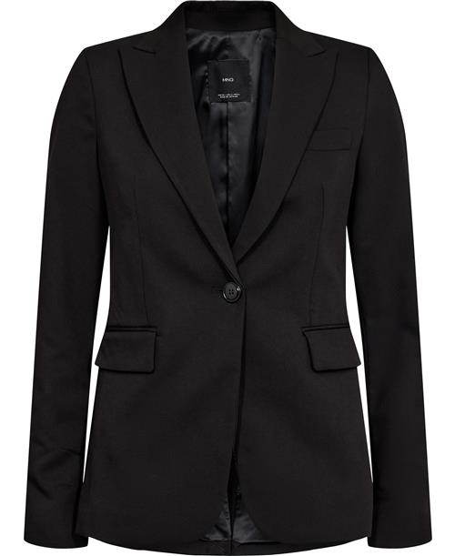 MANGO Fitted Suit Jacket Kvinde Black Blazere Regular Fit Str 40 - hos Magasin