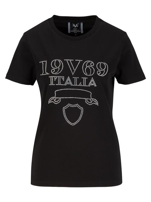 19V69 ITALIA Shirts 'BELLA STONE LOGO'  sort / sølv