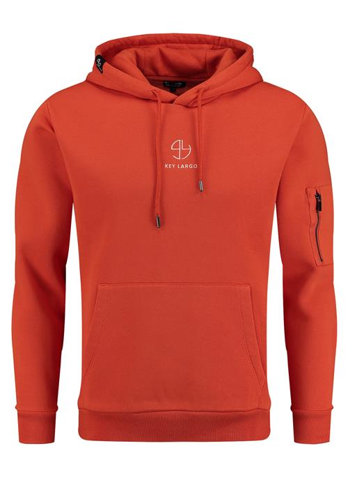 Se Key Largo Sweatshirt 'MEMBERSHIP'  orange / hvid ved About You