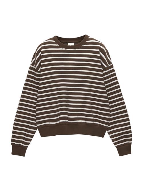 Pull&Bear Sweatshirt  choko / hvid