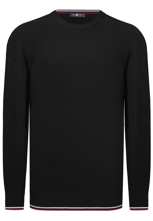 Jimmy Sanders Pullover  blodrød / sort / hvid