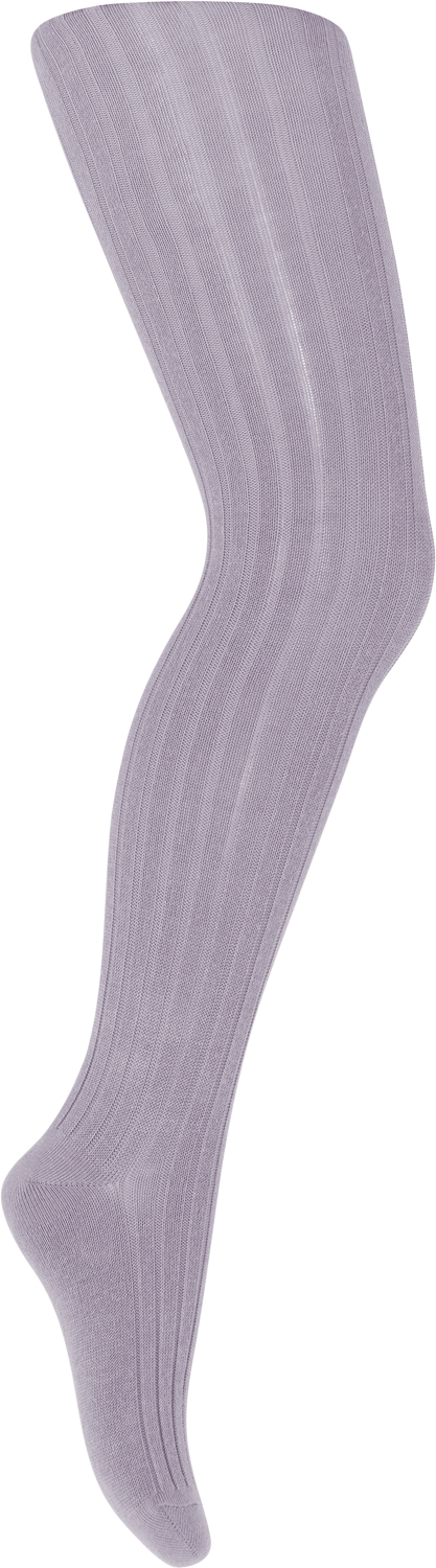 mpKids Cotton rib Tights Str 10 år / 140 cm - Lavender Sky Strømpebukser hos Magasin