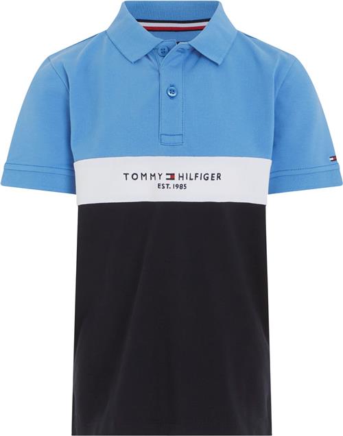 Tommy Hilfiger Established Clrblock Polo S/S Str 4 år / 104 cm - Blue Spell/desert Sky Poloer hos Magasin