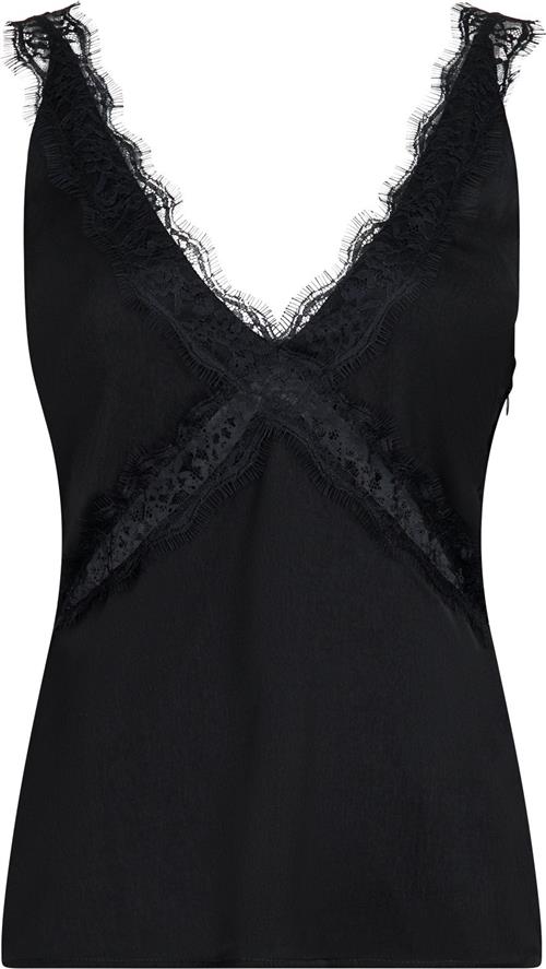 Neo Noir Vixen Lace Top Kvinde Black Tanktoppe Str 38 - hos Magasin