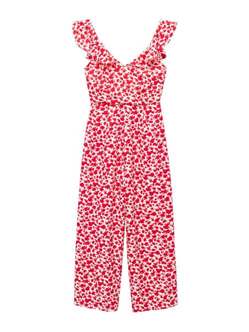 Se MANGO Jumpsuit 'Trinidad'  rød / hvid ved About You