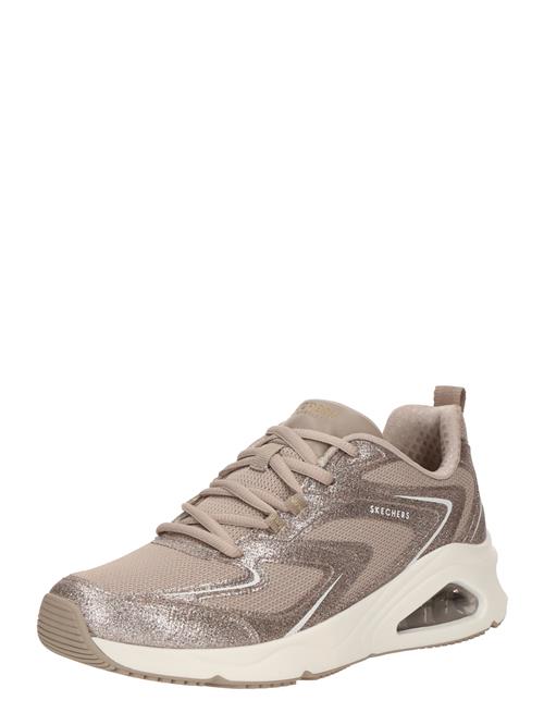 SKECHERS Sneaker low 'TRES-AIR UNO'  taupe / sølv / hvid