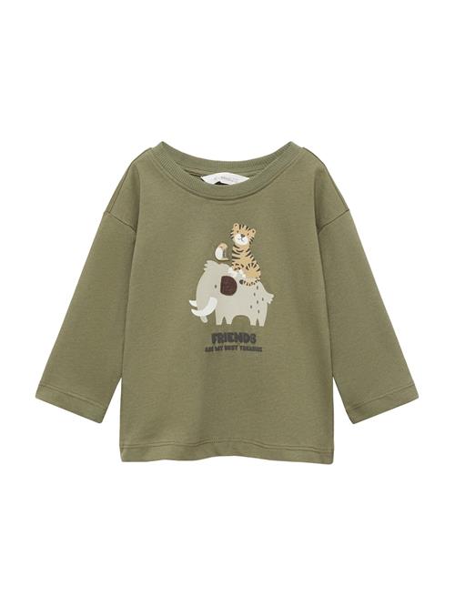 MANGO KIDS Shirts 'MAMUT'  beige / lysegrå / mørkegrå / grøn