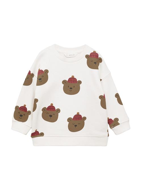 MANGO KIDS Sweatshirt 'YOGUI'  brun / mørkerød / sort / hvid