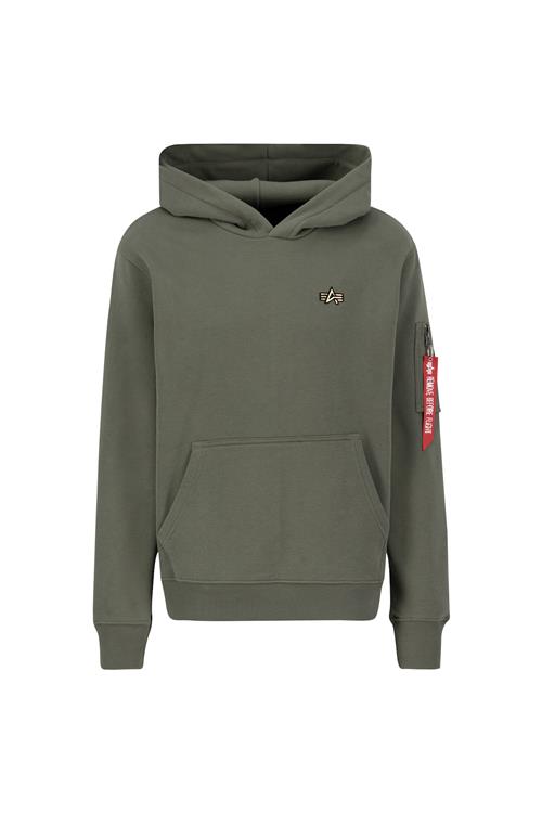 Se ALPHA INDUSTRIES Sweatshirt  oliven / mørkerød ved About You