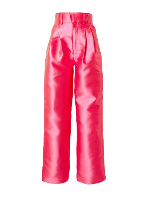 Se Warehouse Bukser med lægfolder 'Satin Twill High Waisted Wide Leg Trouse'  pink ved About You