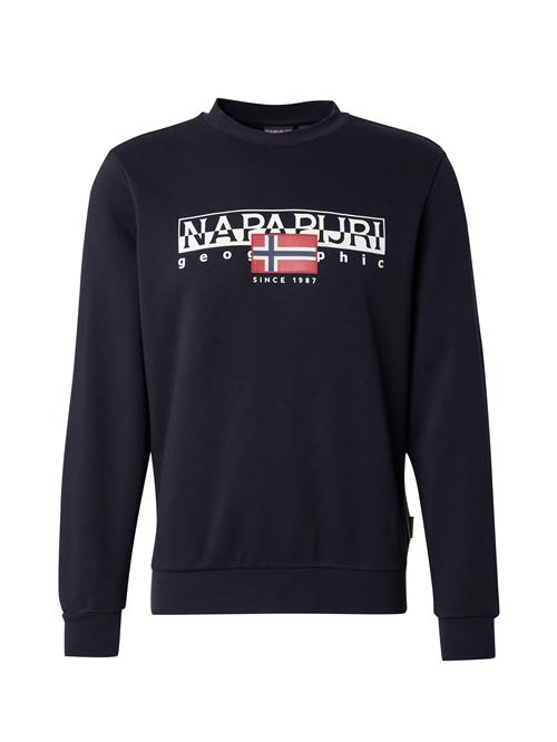 Se NAPAPIJRI Sweatshirt 'B-AYLMER C WINT'  rød / sort / hvid ved About You