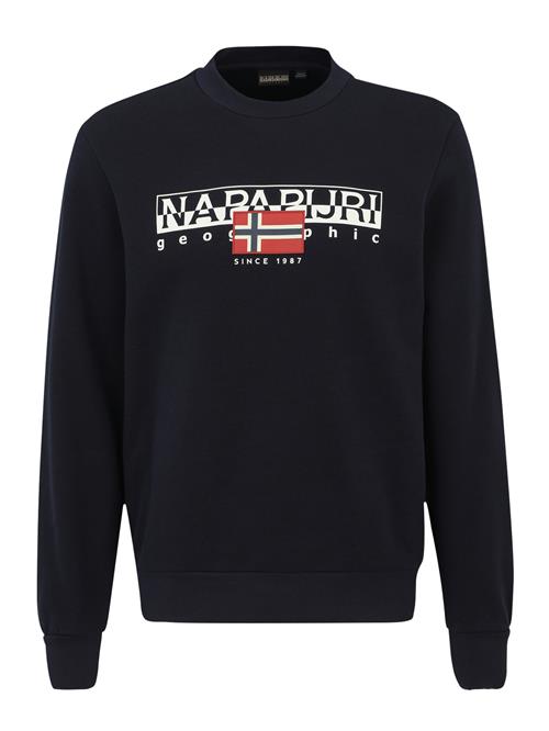 Se NAPAPIJRI Sweatshirt 'B-AYLMER C WINT'  marin / rød / hvid ved About You